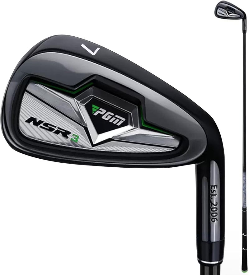 PGM Golf Clubs NSR III Irons Set (5, 6, 7, 8, 9, PW, S) with Graphite Shafts for Right-Handed Golfers – S/R Flex - Image 1